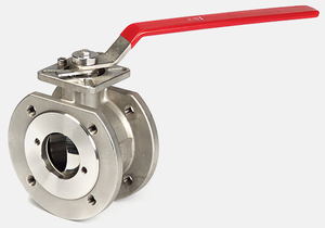 Kompakt-Kugelhahn Edelstahl Flansch