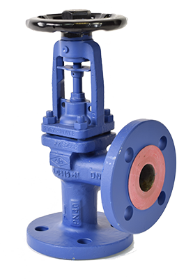 Faltenbalg-Absperrventil Eckform Flansch