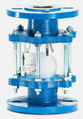 Schauglas mit Rückschlagventil